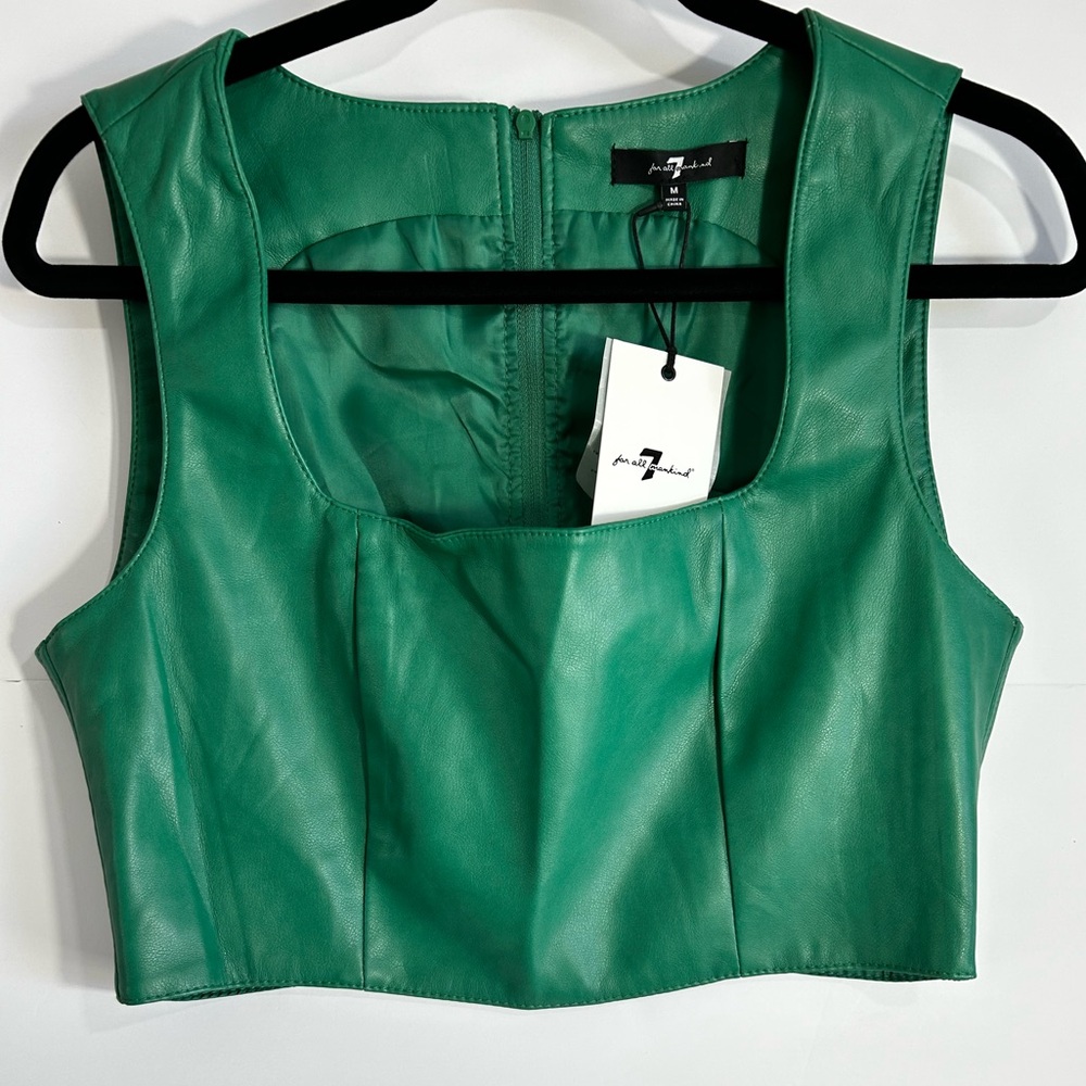 7 For All Mankind Emerald Green Crop Top